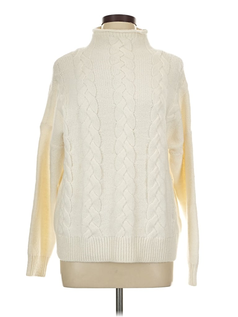 Pre-owned Madewell Turtleneck Sweater In Ivory