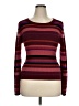 Evereve Stripes Burgundy Pullover Sweater Size XL - photo 1