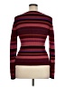 Evereve Stripes Burgundy Pullover Sweater Size XL - photo 2