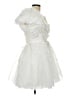 BHLDN 100% Polyester White Cocktail Dress Size 6 - photo 4