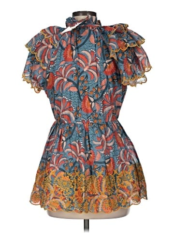 FARM Rio for Anthropologie Short Sleeve Blouse (view 2)