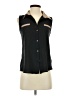 Assorted Brands Black Sleeveless Button-Down Shirt Size S - photo 1