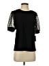 CeCe Black Short Sleeve Top Size S - photo 1