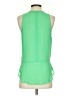 Naked Zebra 100% Polyester Green Sleeveless Blouse Size S - photo 2