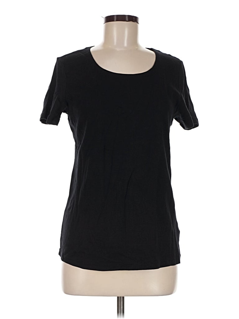 Pre-owned Karen Scott Short Sleeve T-shirt In Black