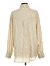 Bardot 100% Viscose Stripes Gold Long Sleeve Button-Down Shirt Size 10 - photo 2