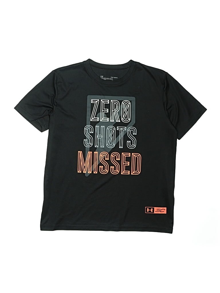 Pre-owned Under Armour Kids' Short Sleeve T-shirt In Black