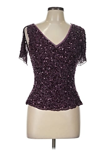Papell Boutique Evening Short Sleeve Blouse (view 1)