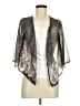 Lily White 100% Polyester Gray Black Kimono Size M - photo 1