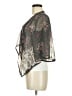 Lily White 100% Polyester Gray Black Kimono Size M - photo 5