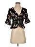 Honey Punch 100% Polyester Black 3/4 Sleeve Blouse Size S - photo 1