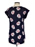 Express 100% Polyester Blue Short Sleeve Blouse Size XS - photo 2