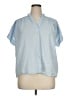Universal Thread 100% Cotton Blue Short Sleeve Blouse Size XL - photo 1