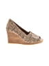 TOMS Animal Print Tan Wedges Size 6 1/2 - photo 1