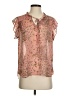 Chenault 100% Polyester Pink Short Sleeve Blouse Size S - photo 1