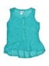 Old Navy 100% Cotton Teal Sleeveless Blouse Size 6 - 7 - photo 1