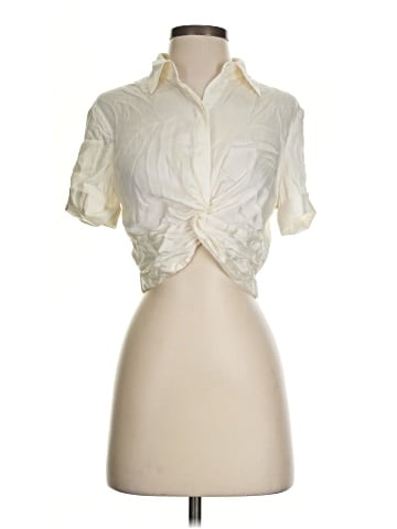 Alice + Olivia Short Sleeve Silk Top (view 1)