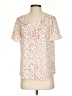 Pleione 100% Polyester Floral Ivory Short Sleeve Blouse Size S - photo 1
