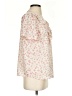 Pleione 100% Polyester Floral Ivory Short Sleeve Blouse Size S - photo 4