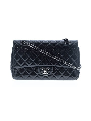 Chanel Quilted Patent Leather Classic Jumbo Double Flap Bag (view 1)