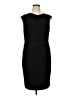 David Meister Solid Black Cocktail Dress Size 14 - photo 1