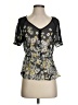 LC Lauren Conrad 100% Polyester Black Short Sleeve Blouse Size XS - photo 1