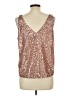 Ann Taylor LOFT 100% Polyester Gold Sleeveless Blouse Size Lg Petite - photo 2