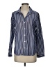 Velvet Heart Stripes Blue Long Sleeve Blouse Size S - photo 1