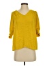 Maison d' Amelie 100% Polyester Yellow 3/4 Sleeve Blouse Size S - photo 1