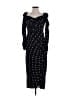 Self-Portrait 100% Polyester Polka Dots Black Cocktail Dress Size 6 - photo 1