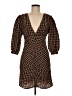 .OBJECT 100% Polyester Houndstooth Brown Cocktail Dress Size EU 38 / US 8 - photo 1