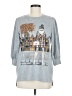 Love and Lace Graphic Gray Pullover Sweater Size M - photo 1