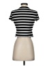 Reformation Stripes Silver Short Sleeve Turtleneck Size S - photo 2
