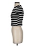 Reformation Stripes Silver Short Sleeve Turtleneck Size S - photo 5