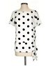 Ann Taylor 100% Polyester Polka Dots Ivory Short Sleeve Blouse Size S - photo 1