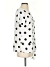 Ann Taylor 100% Polyester Polka Dots Ivory Short Sleeve Blouse Size S - photo 4