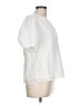 CeCe 100% Cotton White Short Sleeve Blouse Size L - photo 4