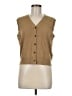 Zara Tan Sleeveless Button-Down Shirt Size M - photo 1
