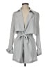 Mud Pie 100% Polyester Gray Trenchcoat Size M - photo 1