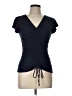 Max Studio Blue Short Sleeve Top Size L - photo 1