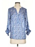 Collective Concepts 100% Polyester Blue 3/4 Sleeve Blouse Size XS - photo 1