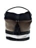 Burberry 100% Canvas Stripes Gray Tan Bucket Bag One size - photo 1