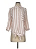 Vixbe 100% Rayon Stripes Pink 3/4 Sleeve Button-Down Shirt Size S - photo 1