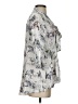 Maeve 100% Rayon Print Gray 3/4 Sleeve Blouse Size XS - photo 4