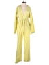 Zara Solid Yellow Jumpsuit Size XS - photo 1