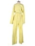 Zara Solid Yellow Jumpsuit Size XS - photo 2
