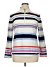 T by Talbots Stripes Silver Pullover Sweater Size XL - photo 1