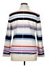 T by Talbots Stripes Silver Pullover Sweater Size XL - photo 2