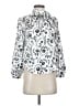 Ann Taylor 100% Polyester Print Silver Long Sleeve Blouse Size XS (petite) - photo 1