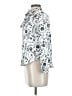 Ann Taylor 100% Polyester Print Silver Long Sleeve Blouse Size XS (petite) - photo 5